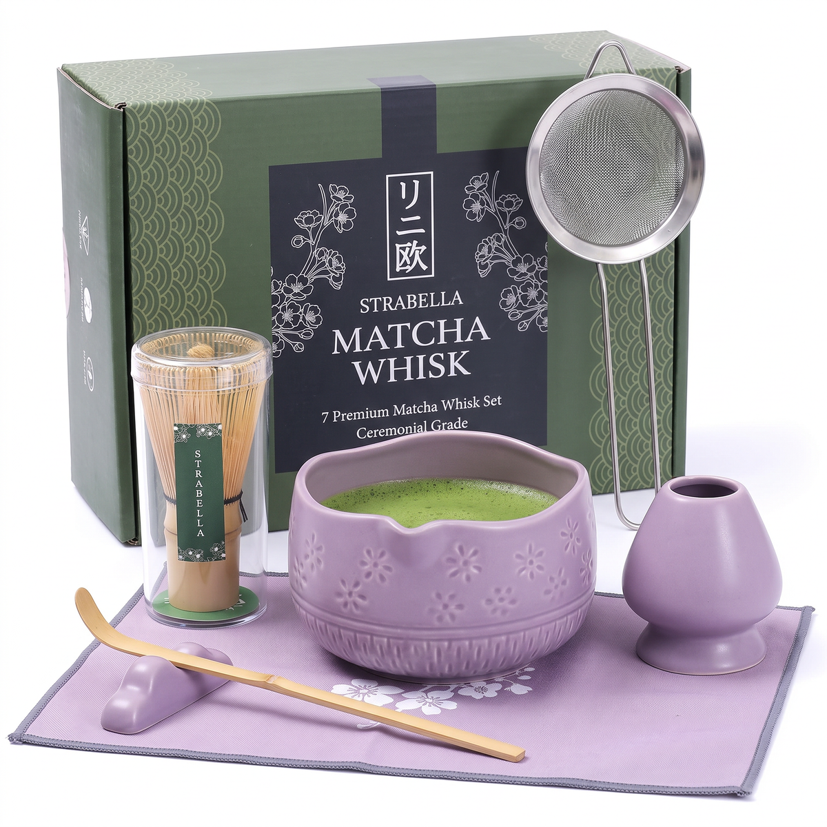 Matcha Set — Bamboo Whisk & Ceramic Bowl