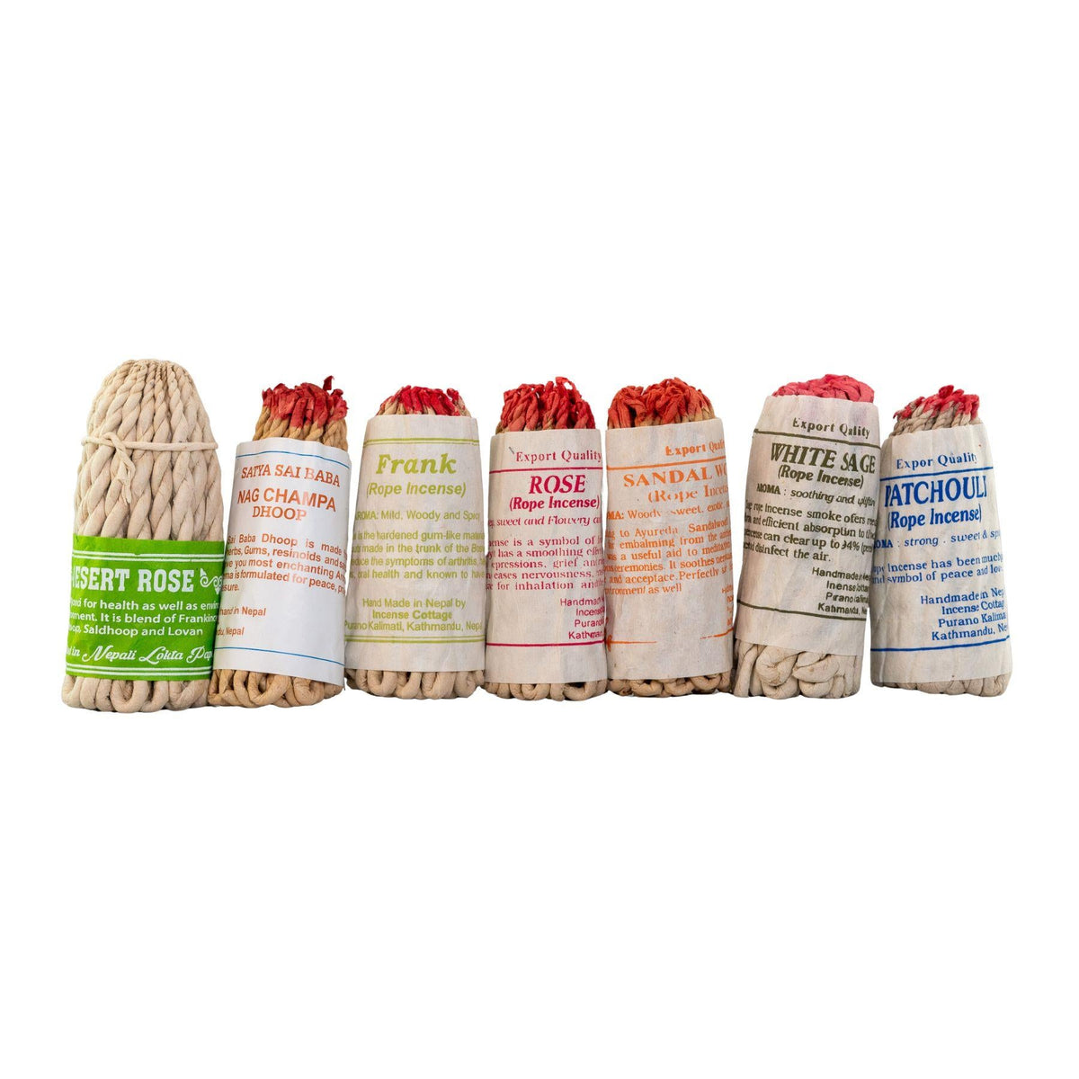 Rope Incense Sampler — 7 Scents