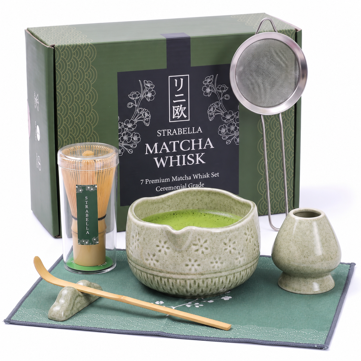 Matcha Set — Bamboo Whisk & Ceramic Bowl